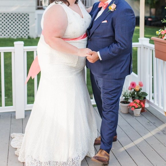 Torrid Discontinued Ivory Lace Beaded Mermaid Wedding Dress Size 28 - Picture 8 of 8